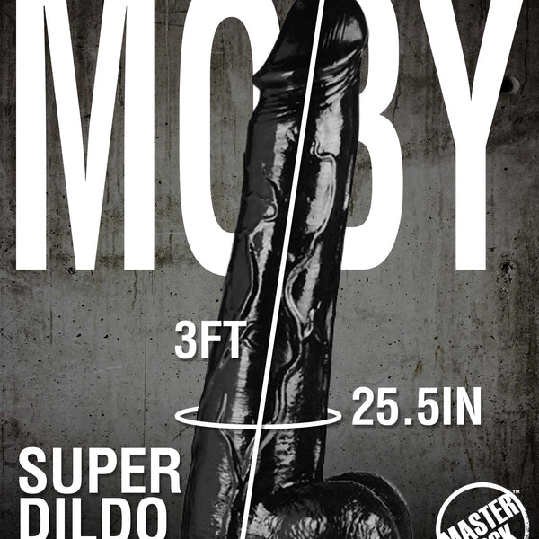 Moby Huge 3 Foot Tall Super Dildo - Black