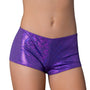 Magic Silk Glimmer Mini Boy Short Purple Disco S/M