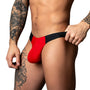 Male Power Hot Mesh Bong Thong Black/Red S/M