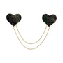 Pastease Chains: Black Shattered Disco Ball Heart with Gold Chains Pasties