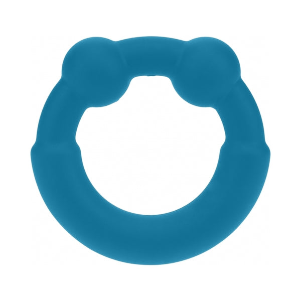 LEVELZ Metal & Silicone Cock Ring Teal