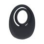 LEVELZ Vibrating Liquid Silicone Cock & Ball Ring Black