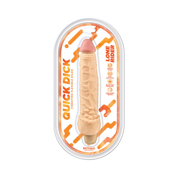 Quick Dick Lone Rider 8 in. Vibrating Flexible Dildo