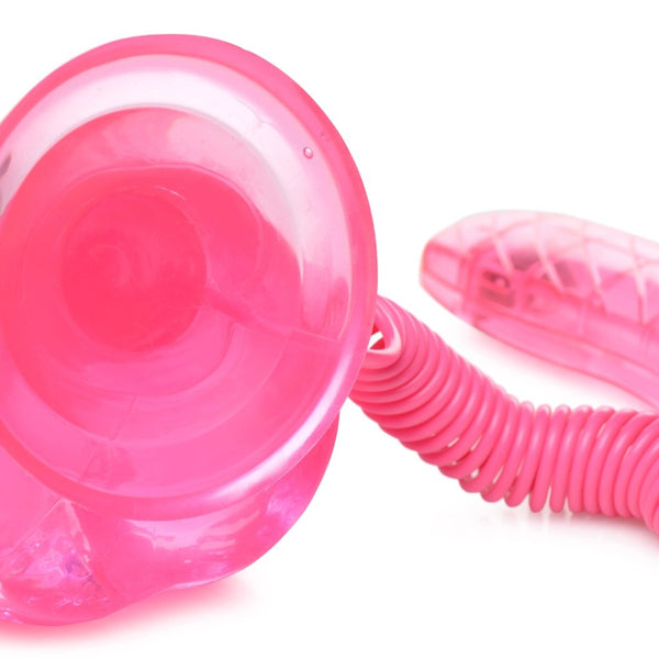 7.5 Inch Suction Cup Vibrating Dildo - Pink - Royal Sins