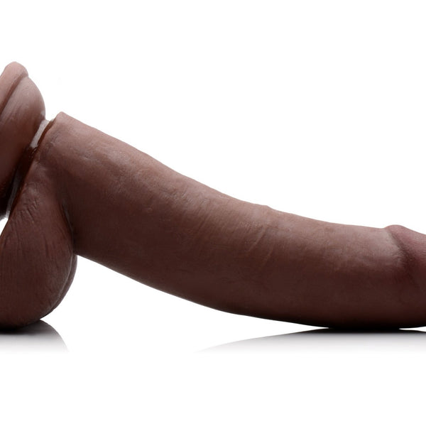 8 Inch Ultra Real Dual Layer Suction Cup Dildo - Dark Skin Tone - Royal Sins