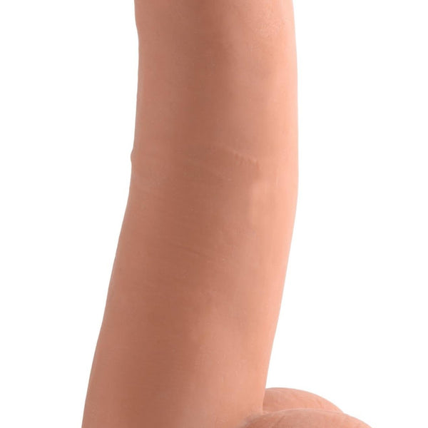 8 Inch Ultra Real Dual Layer Suction Cup Dildo - Medium Skin Tone - Royal Sins