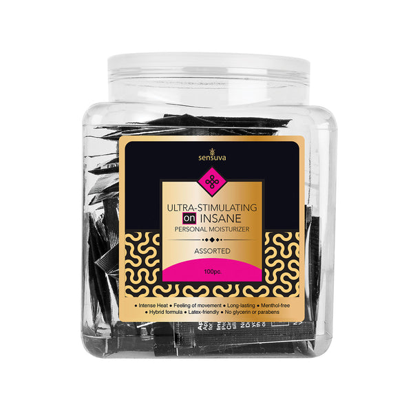 Sensuva Ultra-Stimulating ON Insane Personal Moisturizer 100pc Tub * Original