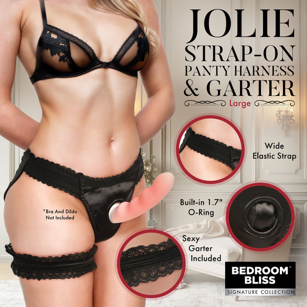 Jolie Strap-On Panty Harness & Garter - Large