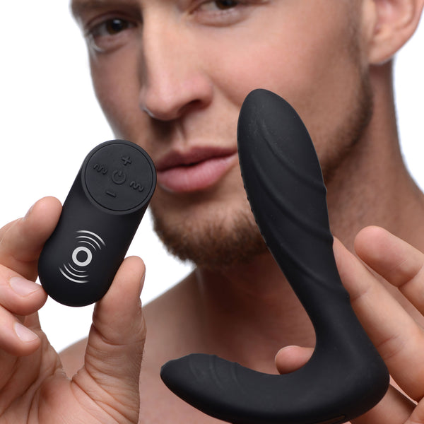 Textured Silicone Prostate Vibrator with Remote Control