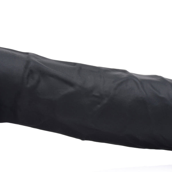 Power Pecker 7 Inch Silicone Dildo with Balls - Black