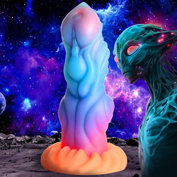 Alien Invader Glow - In - The - Dark Silicone Dildo - Royal Sins