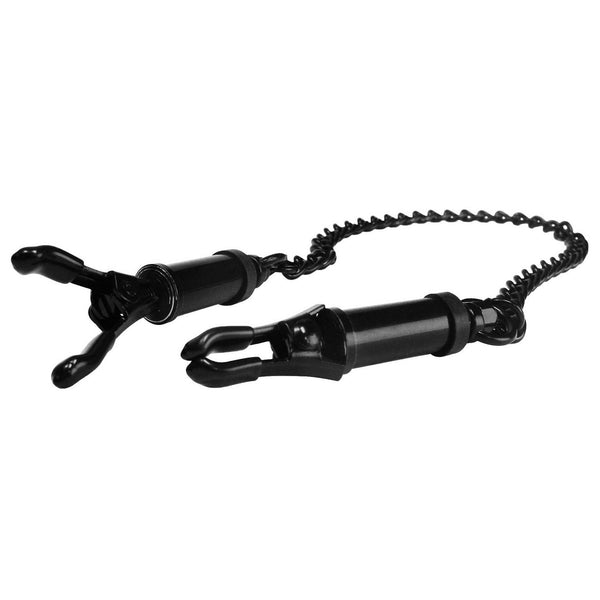 Black Deluxe Adjustable Nipple Clamps - Royal Sins