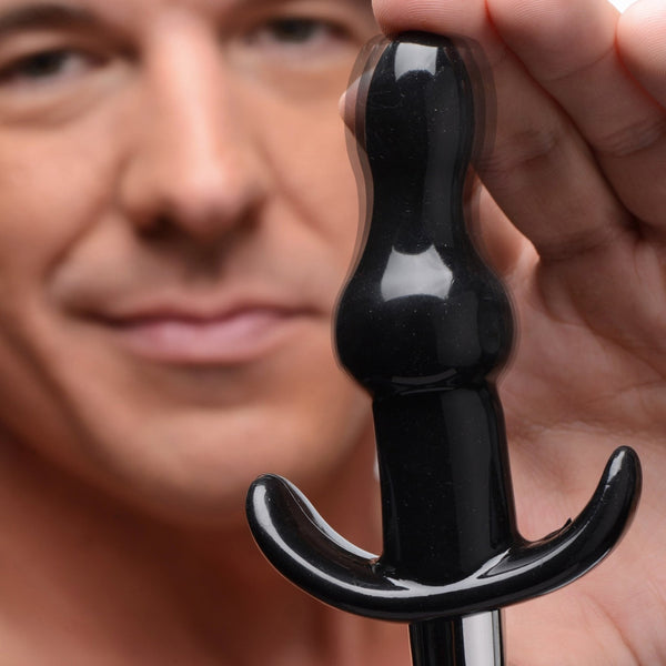 Bumpy Vibrating Anal Plug - Black - Royal Sins