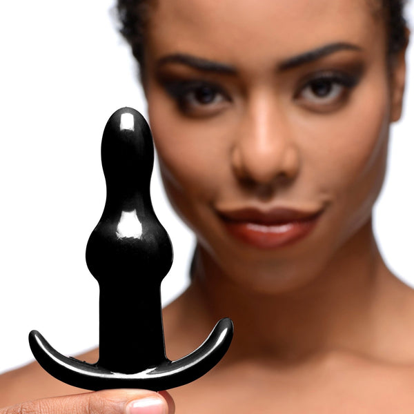 Bumpy Vibrating Anal Plug - Black - Royal Sins