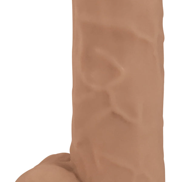 Silexpan Medium Hypoallergenic Silicone Dildo with Balls - 8 Inch