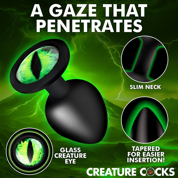 Creature Eye Green Eye Silicone Butt Plug - Large - Royal Sins