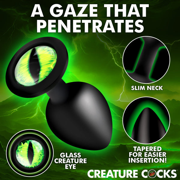 Creature Eye Green Eye Silicone Butt Plug - Medium - Royal Sins
