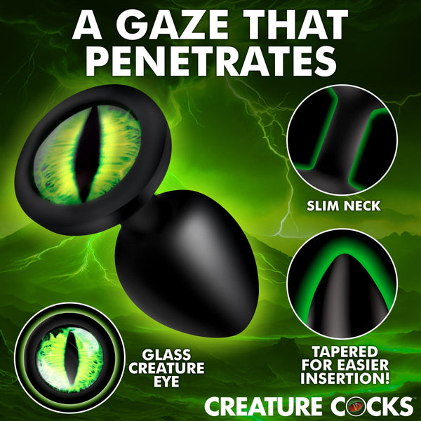 Creature Eye Green Eye Silicone Butt Plug - Small - Royal Sins