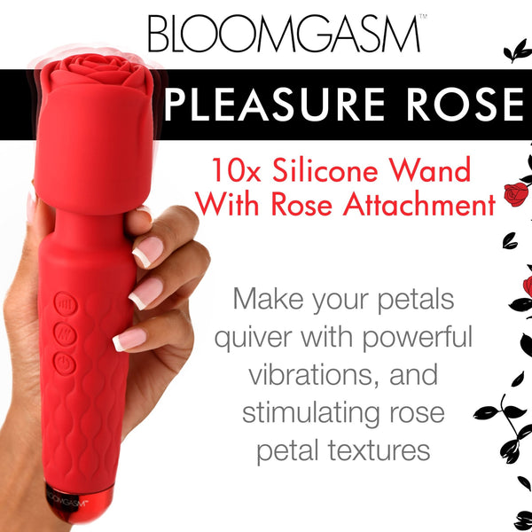 Deluxe Silicone Rose Wand - Royal Sins