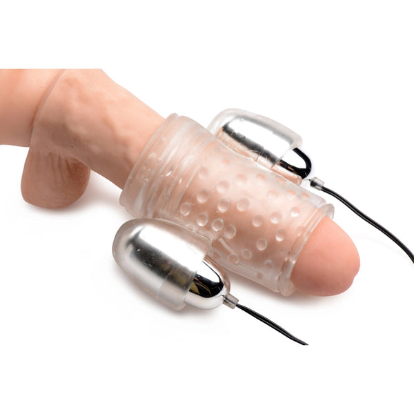 Dual Vibrating Penis Sheath - Royal Sins