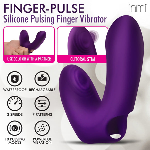 Finger - Pulse Silicone Pulsing Finger Vibrator - Royal Sins