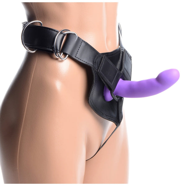 Flaunt Strap On with Purple Silicone Dildo - Royal Sins