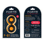 Forto F - 81 Liquid Silicone Cock & Ball Double Ring Medium Black - Royal Sins