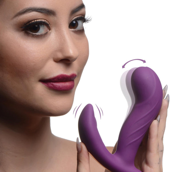 G - Rocker 10X Come Hither Silicone Vibrator with Remote Control - Royal Sins
