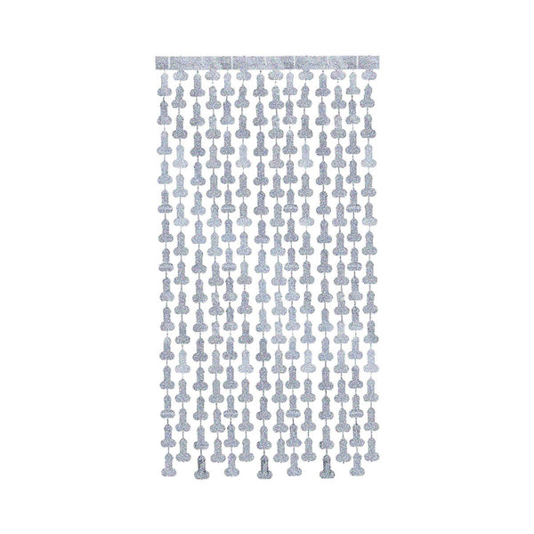 Glitterati Disco Party Penis Foil 6 ft. Curtains 2 - Piece Set - Royal Sins