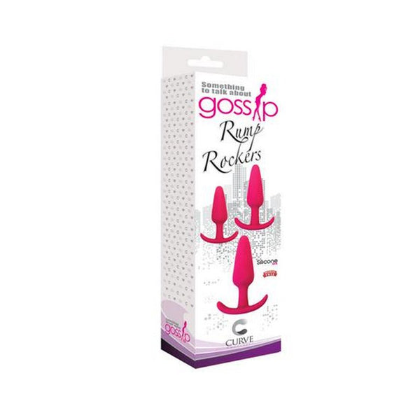 Gossip Rump Rockers 3 - Piece Silicone Anal Plug Training Set Magenta - Royal Sins
