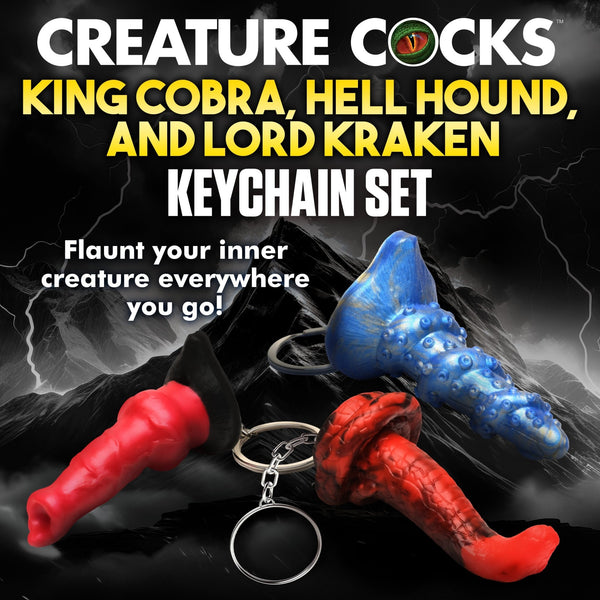 Hell - Hound, Lord Kraken, & King Cobra Silicone Keychain Set - Royal Sins