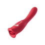 Honey Play Box Eva Sucking Mouth Tongue Clit Stimulator and G - spot Vibrator Red - Royal Sins