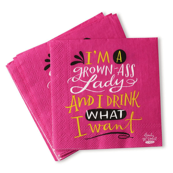 I'm A Grown Ass Lady Napkins - Royal Sins