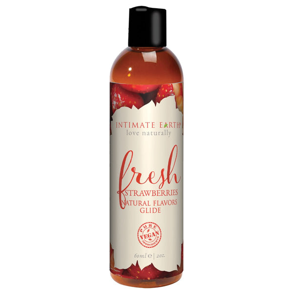Intimate Earth Flavored Glide - Fresh Strawberries 2oz - Royal Sins