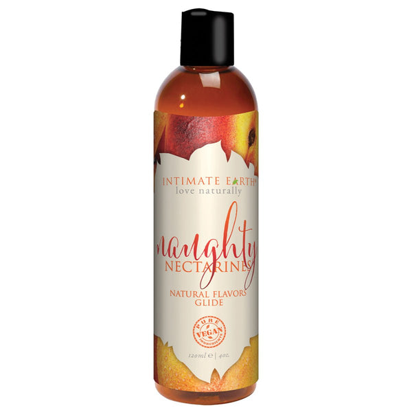 Intimate Earth Flavored Glide - Naughty Peaches 4oz - Royal Sins