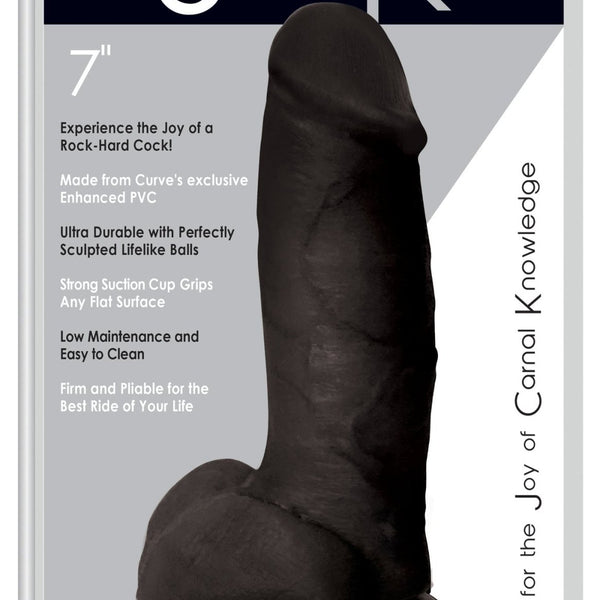 Jock 7 Inch Dildo with Balls - Black - Royal Sins