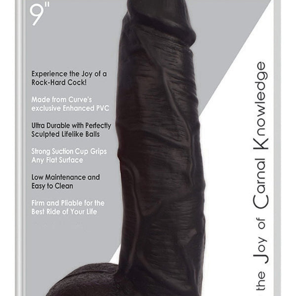 JOCK 9 Inch Dong with Balls Black - Royal Sins