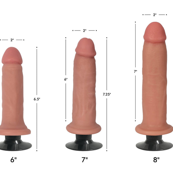Jock Light Bareskin Vibrating Dildo - 8 Inch - Royal Sins