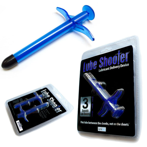 KinkLab Lube Shooter Blue (3pk) - Royal Sins
