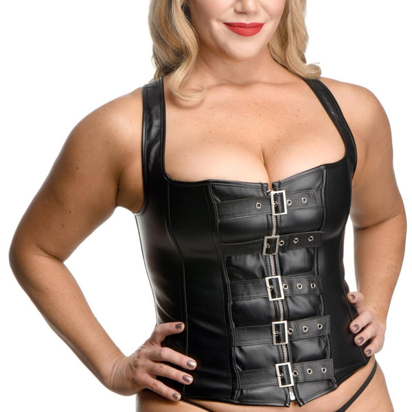 Lace - up Corset and Thong - XLarge - Royal Sins