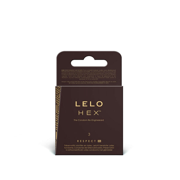 LELO Hex Respect XL Condoms 3pk - Royal Sins
