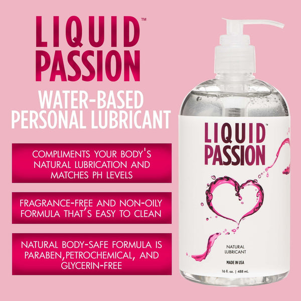 Liquid Passion Natural Lubricant - 16oz - Royal Sins