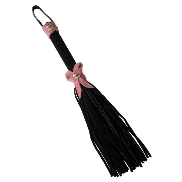 Love Knot Mini Flogger w/ Bow - Black w/Pink Bow - Royal Sins