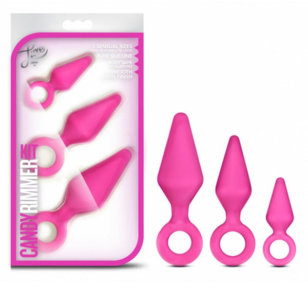 Luxe Candy Rimmer 3 - Piece Silicone Anal Plug Kit Pink - Royal Sins