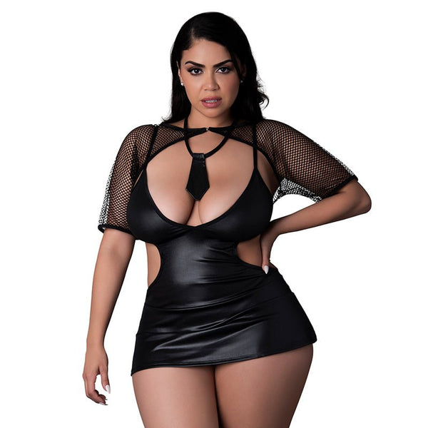 Magic Silk Dress Up Miss Behaving Set Costume Black Queen Size - Royal Sins