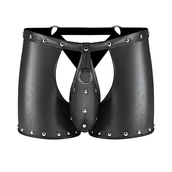 Male Power Fetish Poseidon Chap - Style Short Black L/XL - Royal Sins