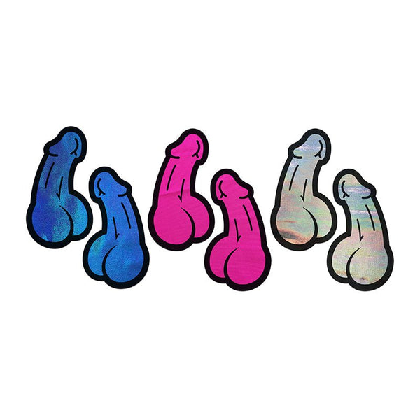 Pastease A Bag of Dicks: 3 - Pack of Penis Pasties for Nipples & Skin - Royal Sins