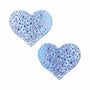 Pastease Crystal Sparkling Heart Pasties Silver - Royal Sins