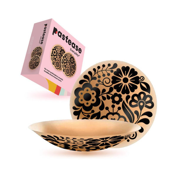 Pastease Halos Reusable Sticky Adhesive Silicone Nipple Cover Floral Nude Small A - C Cup - Royal Sins