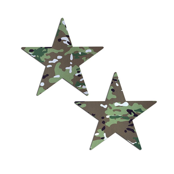 Pastease Nautical Star: Military Multi - Cam Camoflauge Nipple Pasties - Royal Sins
